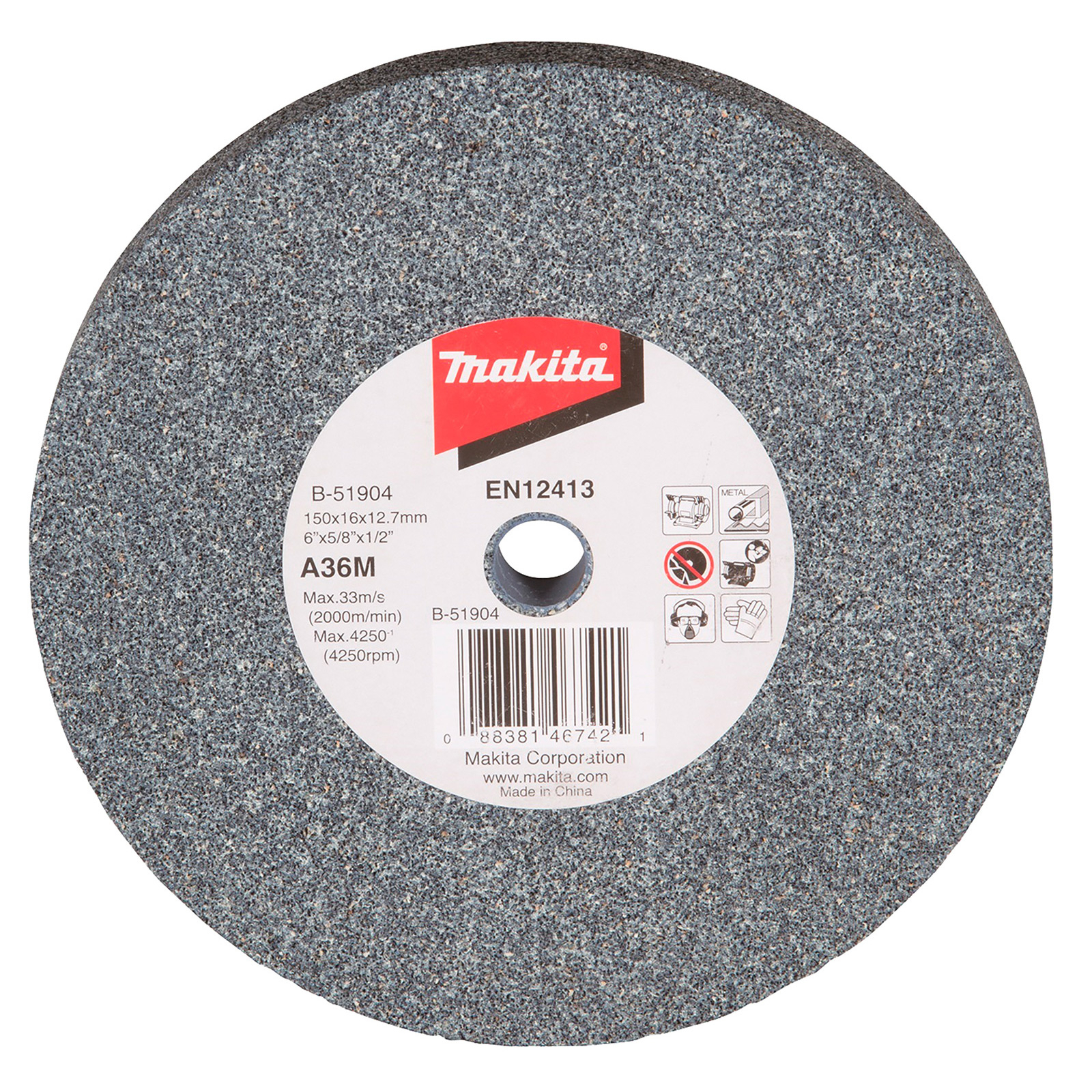 Makita Schleifstein A36M 150x16x12,7 - B-51904