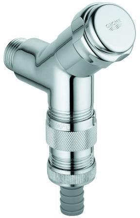 GROHE WAS-Anschlussventil 41015 DN15 Schrägsitz Design-Griff mit RV chrom