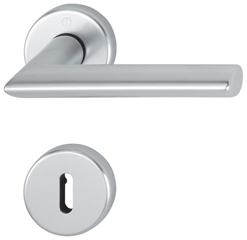 HOPPE Rosettengrt.Stock.1140/42KV/42KVS Alu.F1 rd.OB DIN L/R D/D - 2782712