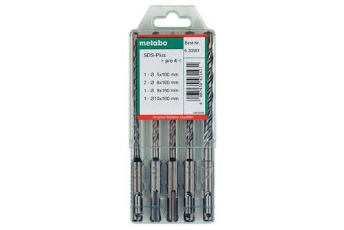Hammerbohrersatz SDS-plus Pro 4 5-tlg.SDS-Plus Ku.-Kass.METABO