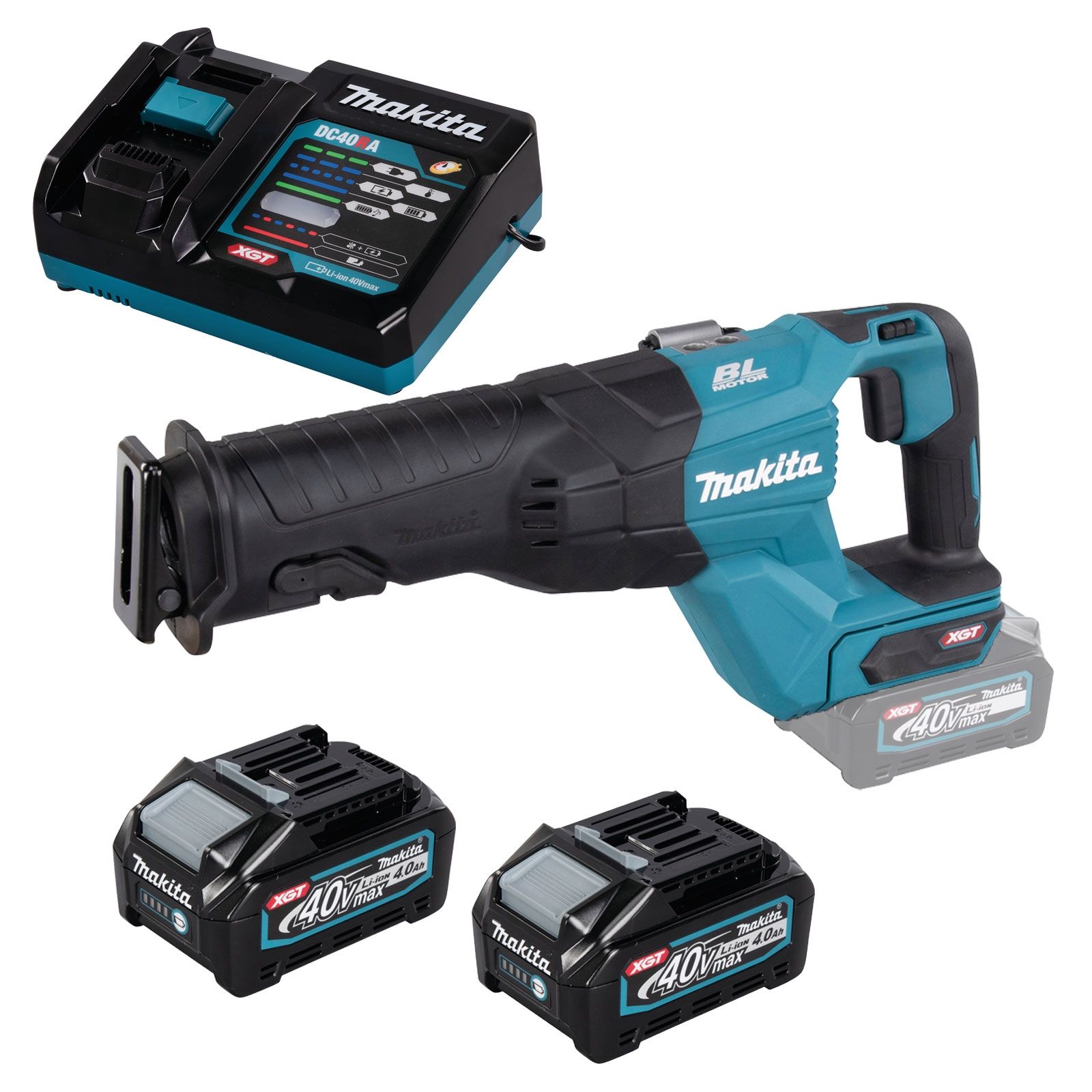 Makita JR001GM201 Akku-Reciprosäge 40 V / 2x 4,0 Ah Akku + Ladegerät im Koffer