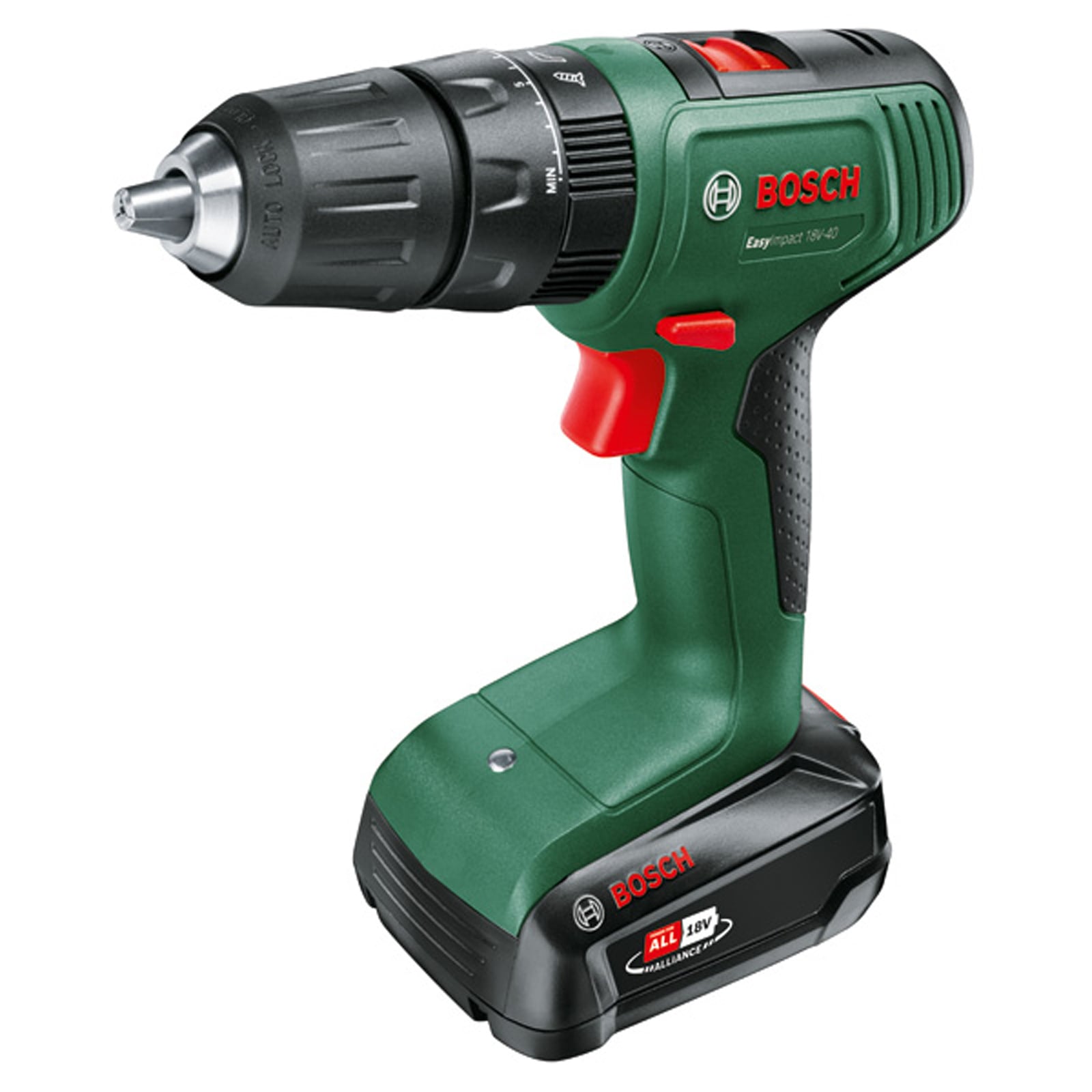 Bosch Akku-Schlagbohrmaschine EasyImpact 18V-40 + SystemBox, 1 x Akku PBA 18V 1.5Ah