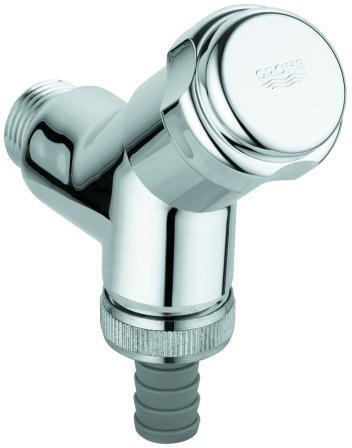 GROHE WAS-Anschlussventil 41010 DN15 Schrägsitz Design-Griff mit RV chrom