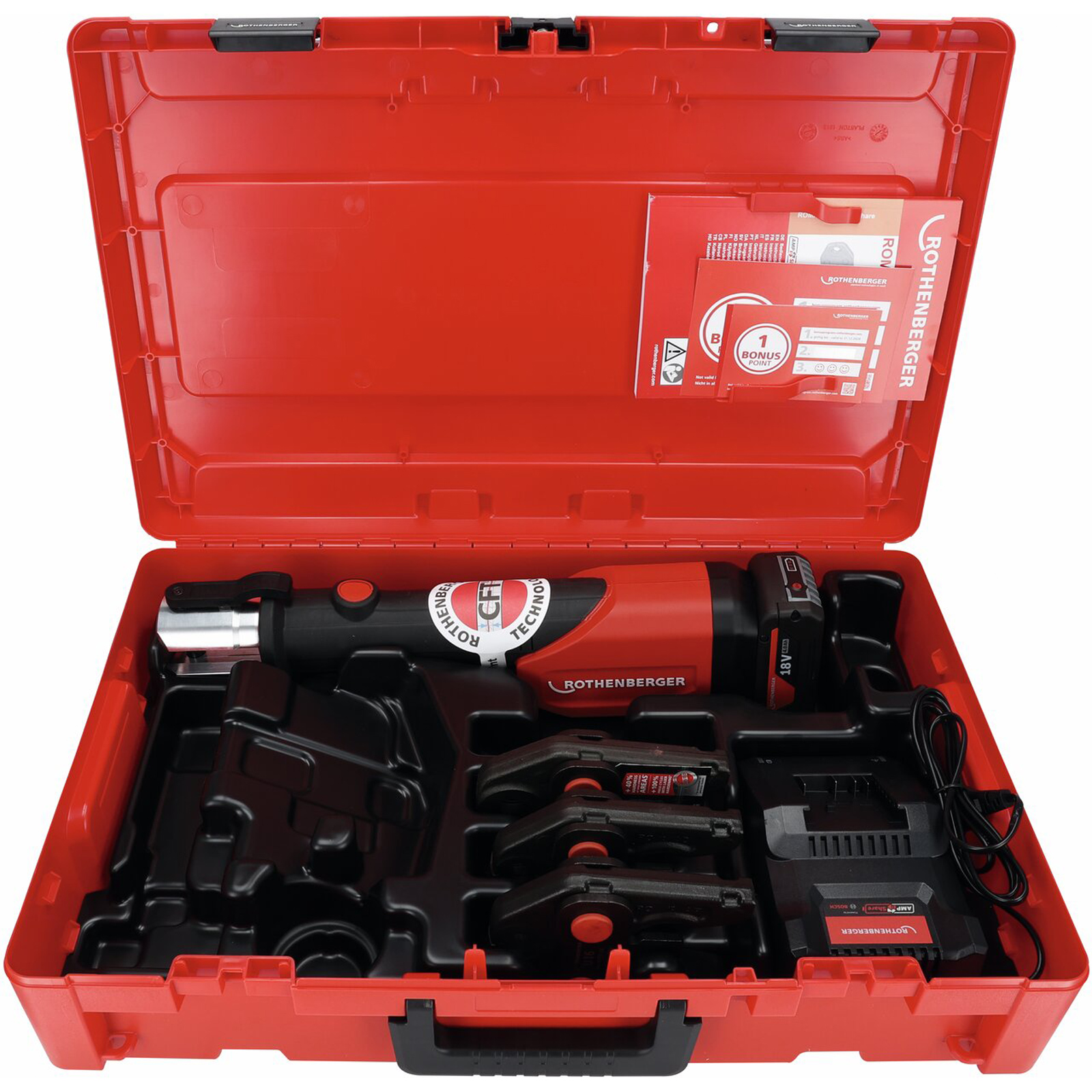 ROTHENBERGER ROMAX 4000 Set Akku-Pressmaschine U16-20-25mm, 4 Ah, EU AMP - 1000004170