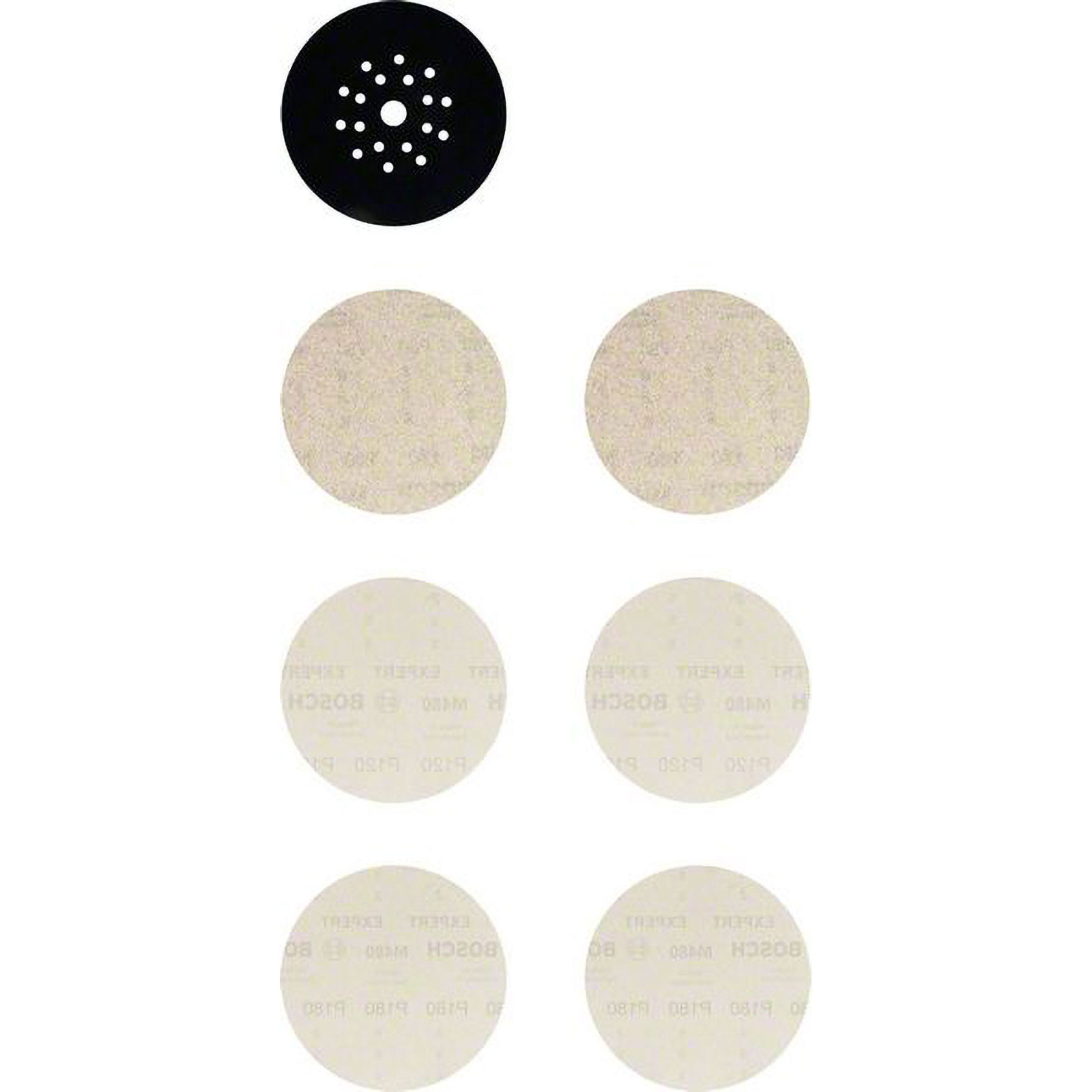 Bosch EXPERT M480 Schleifnetz-Set, 225 mm, K 80/120/180/Schleiftellerschoner, 7 Stück - 2608901667