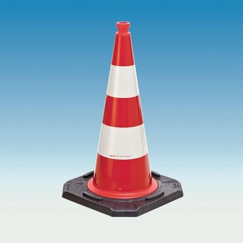 Leitkegel TL H.750mm BAST geprüft,2 Streifen 45x45cm