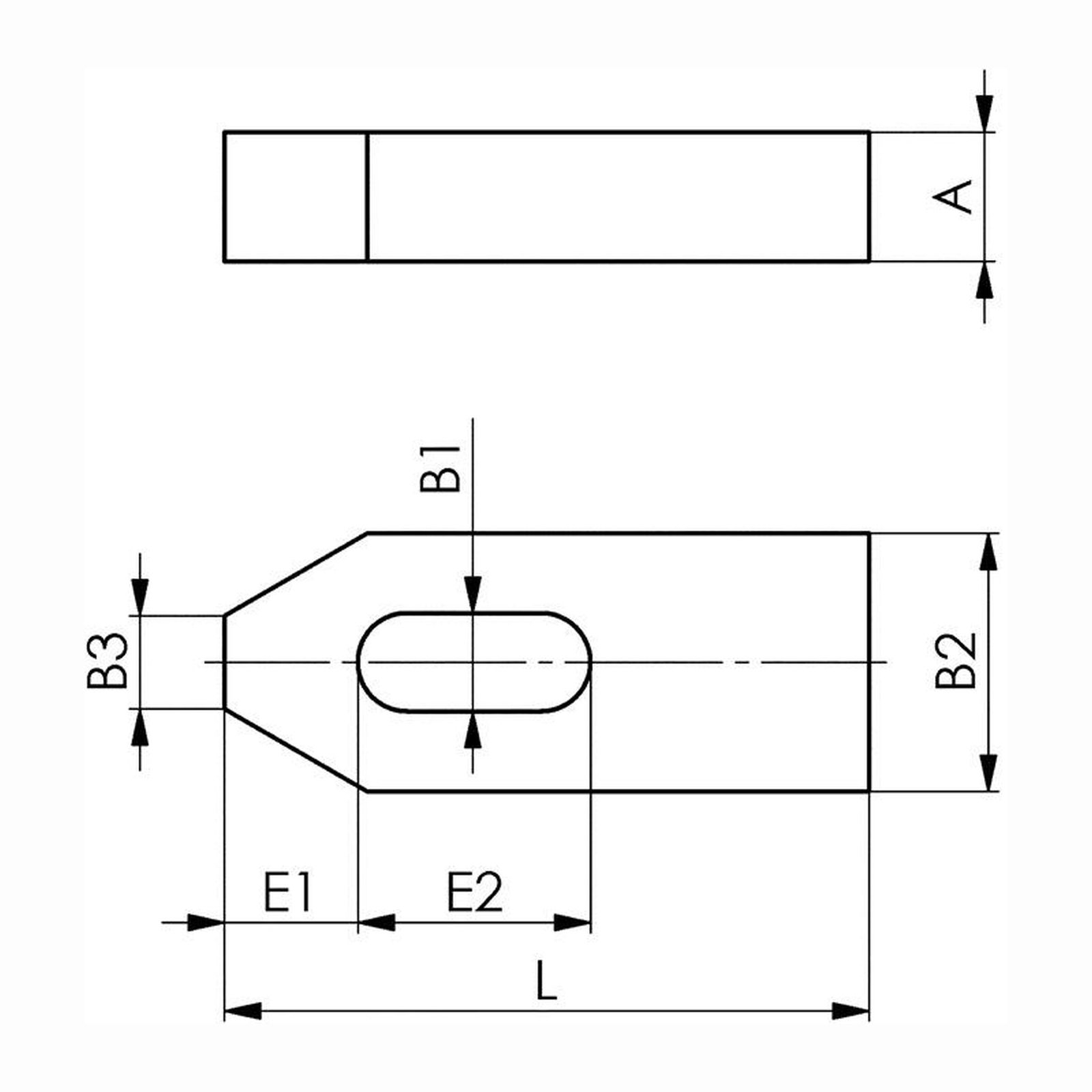 AMF Spanneisen DIN 6314 80 mm für T-Nut 10 mm - 70029