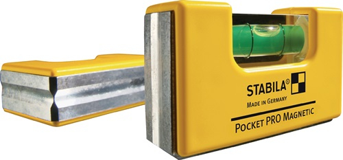 STABILA Wasserwaage Pocket PRO Magnetic 7cm Alu.gelb ± 1mm/m m.Magnet - 17768