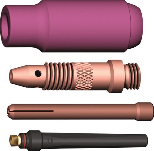 TIG-Zubehörkit 4-tlg.in Ku.-Box WE 2,4mm ABITIG 17,18,26 A.BINZEL