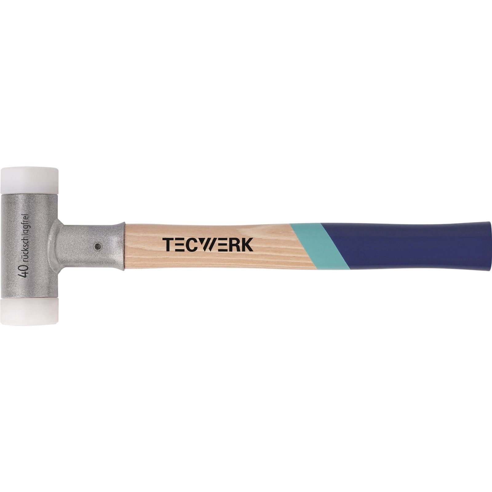 Schonhammer L.350mm Kopf-D.30mm Hickory rückschlagfrei hart Nyl.weiß TECWERK
