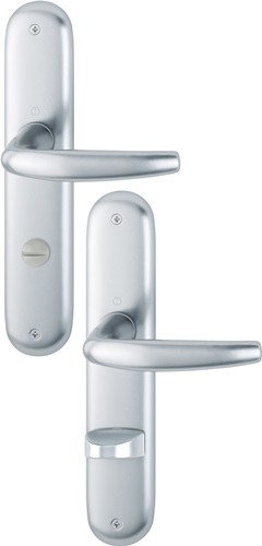 HOPPE Langschildgarnitur Atlanta 1530/273P Alu.F1 SK/OL 78mm DIN L/R - 2791619