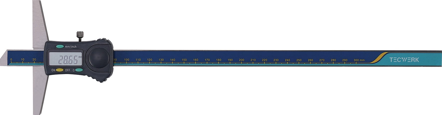 Tiefenmessschieber DIN 862 300mm dig.ger.Schiene TECWERK