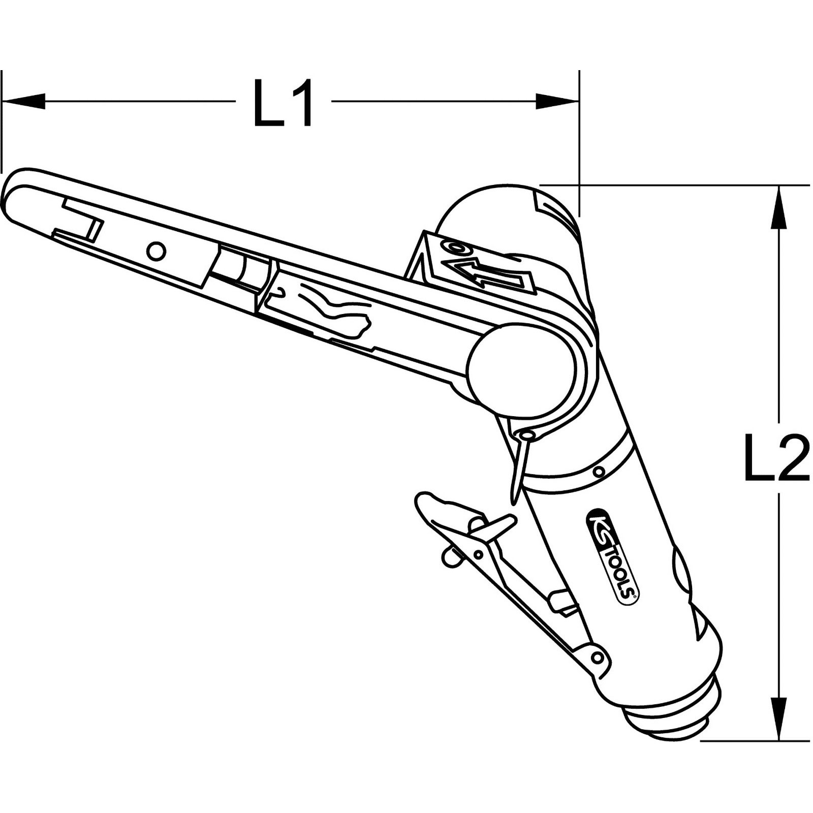 KS TOOLS Druckluft-Bandschleifer 150 mm - 515.3549