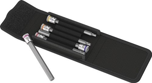 Wera 8740 Hex-Plus HF Zyklop Bitnuss-Satz lang 5tlg 1/4" mit Haltefunktion für Innensechskant - 003345