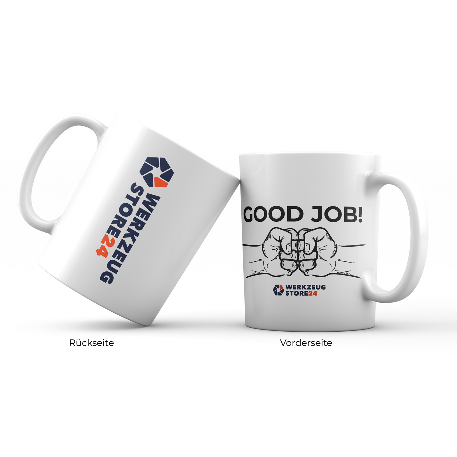 WS24 Handwerker Tasse mit Motiv "Good Job" + "Werkzeugstore24"