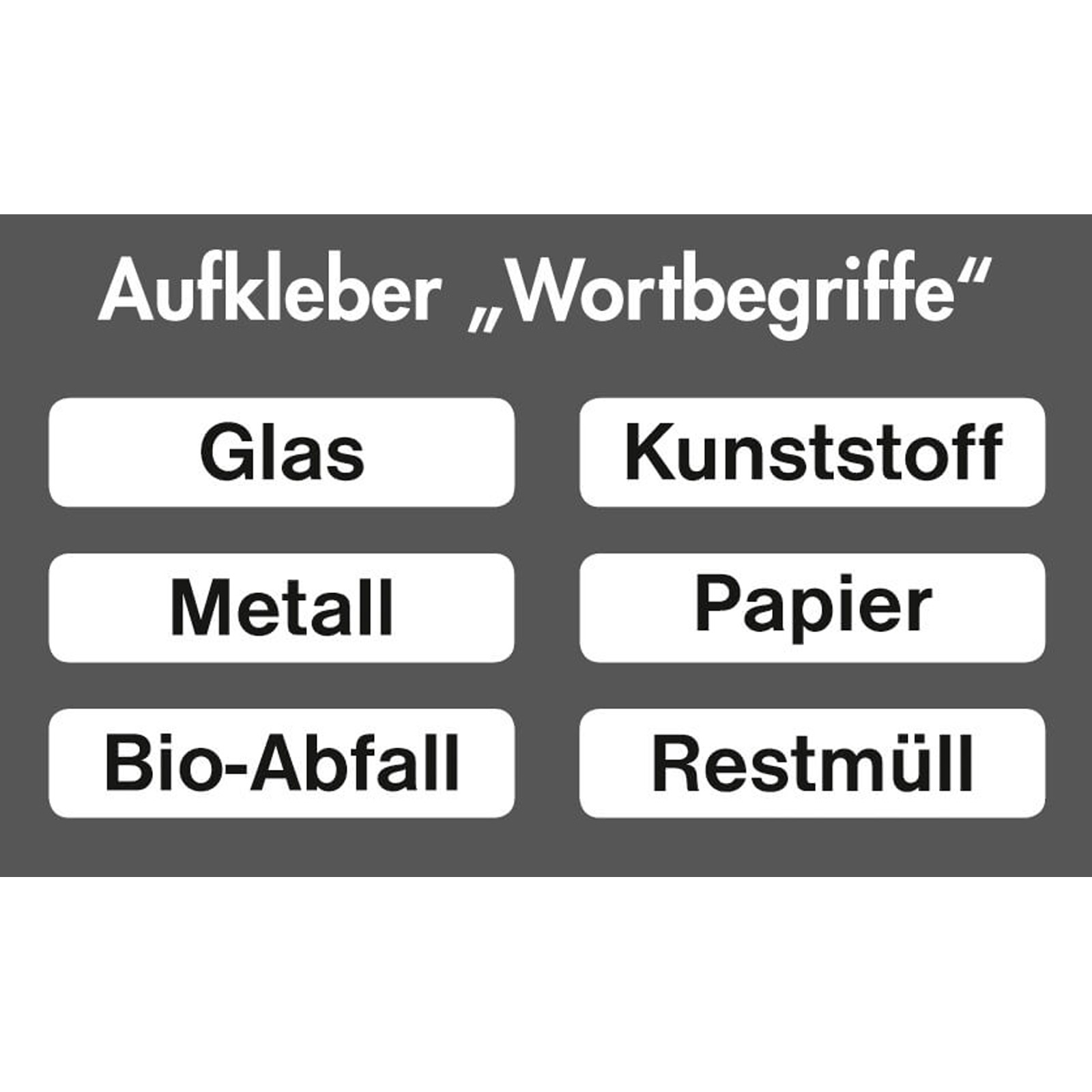 Stumpf 6x Piktogramm-Set Wortbegriffe - 5408880