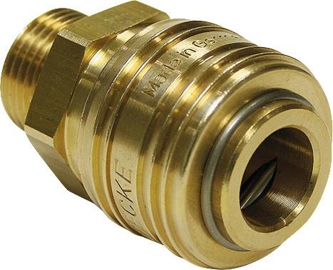 Schnellver.Kup.BSPP-Gewinde/G-Gewinde m.AG MS NBR Gew.3/8 Zoll