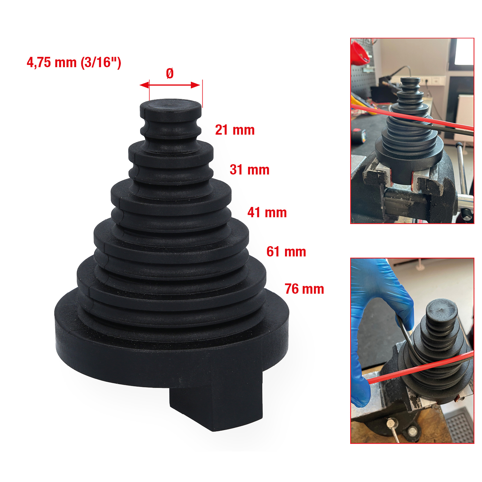 KS TOOLS Bremsleitungs-Biegewerkzeug, 4,75 mm (3/16“) - 120.1006