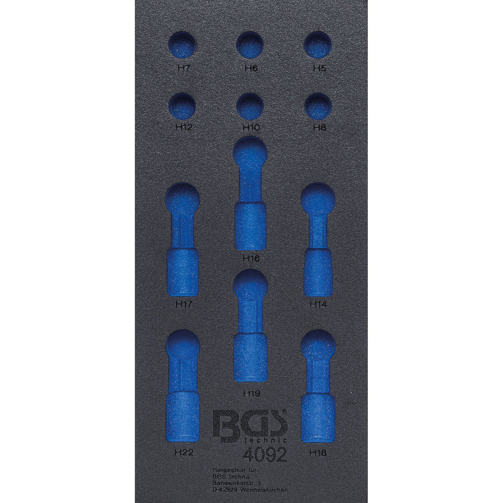 BGS Werkstattwageneinlage 1/3 leer für Art. 4092 - 4092-1