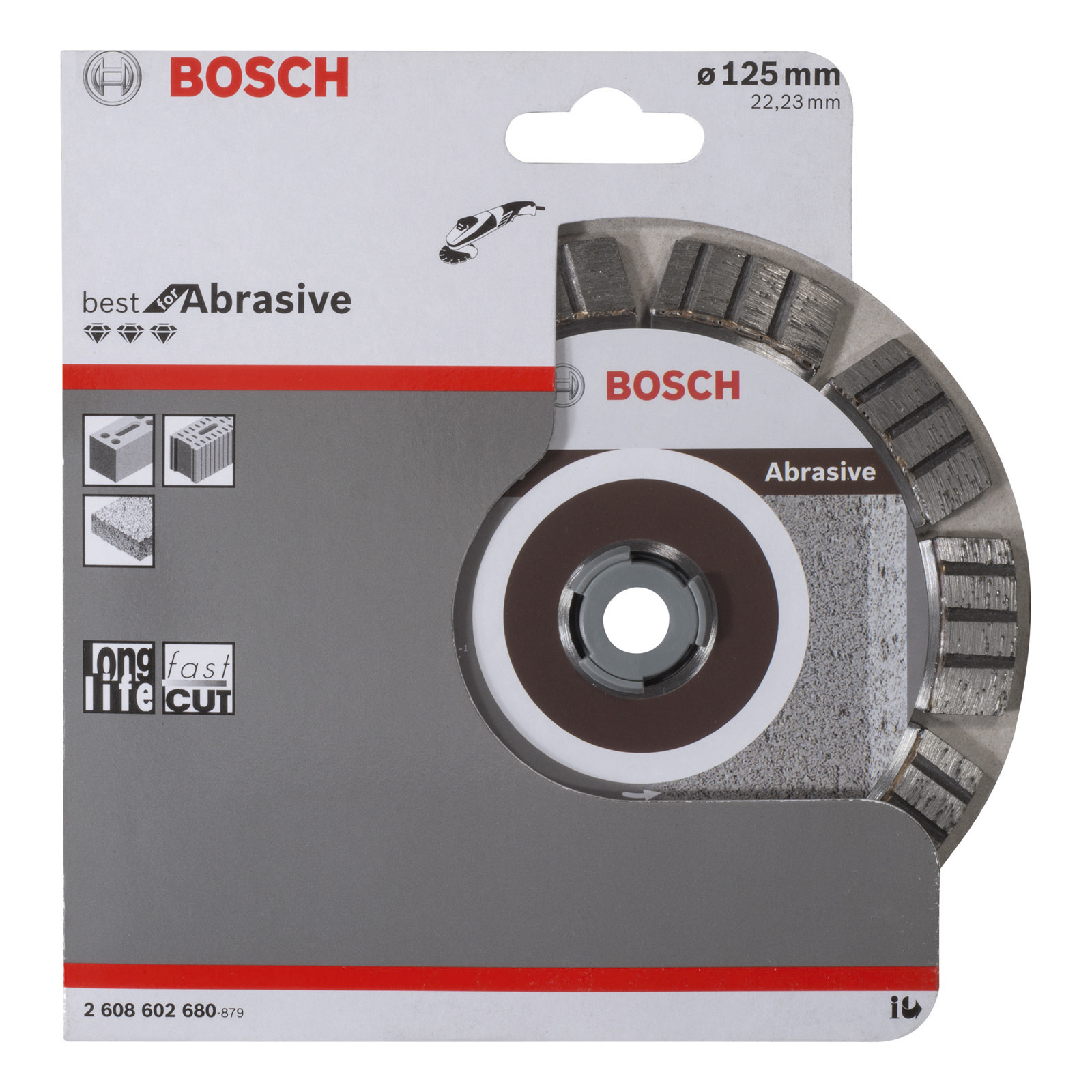 Bosch Diamanttrennscheibe Best for Abrasive, 125 x 22,23 x 2,2 x 12 mm -2608602680