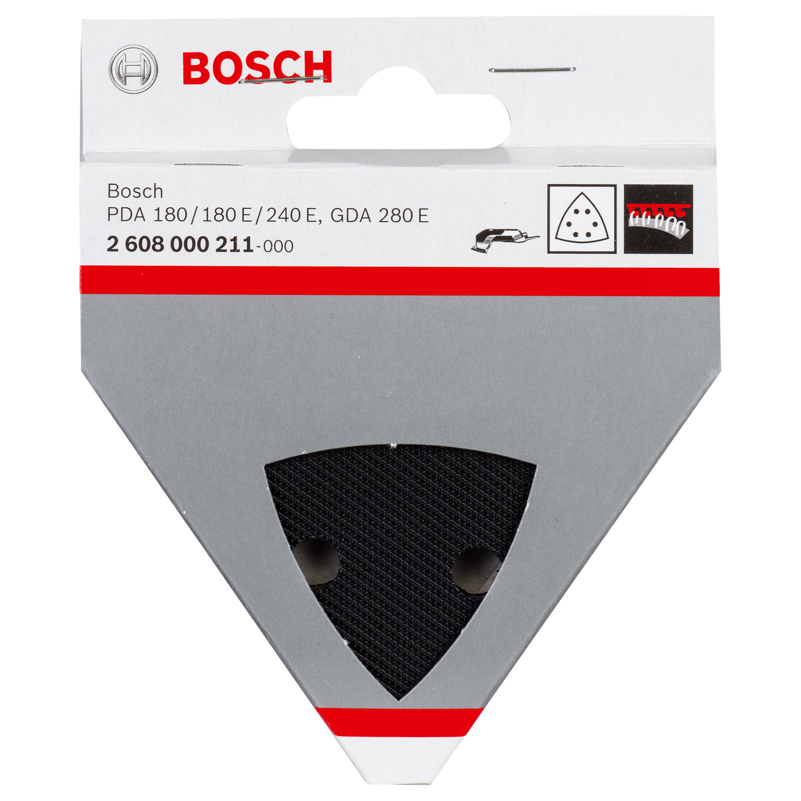 Bosch Schleifplatte für Dreieckschleifer GDA 280E Professional, PDA 180, PDA 180 E, PDA 240 E - 2608000211