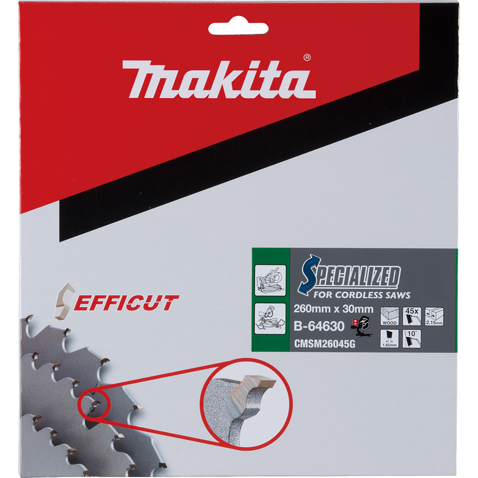 Makita SPECIALIZED EFFICUT Kreissägeblatt 260x30x45Z - B-64630