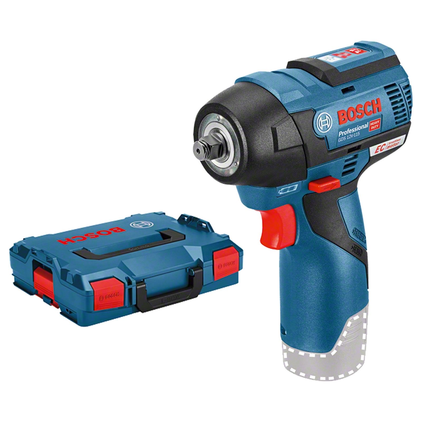 Bosch Akku-Drehschlagschrauber GDS 12V-115 Solo in L-Boxx - 06019E0102