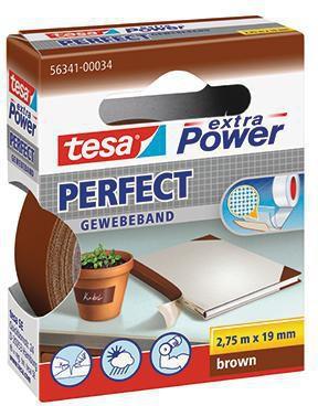 tesa Gewebeband Extra Power Perfect 56341-00034 19mmx2,75m braun