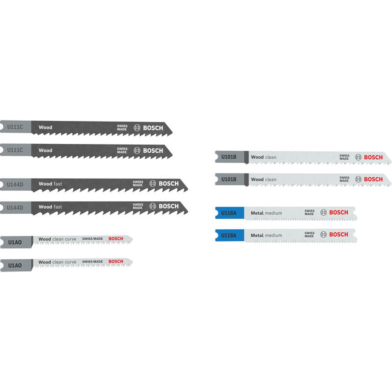 Bosch Stichsägeblatt Set Wood and Metal Basic 10-tlg. - 2607012074