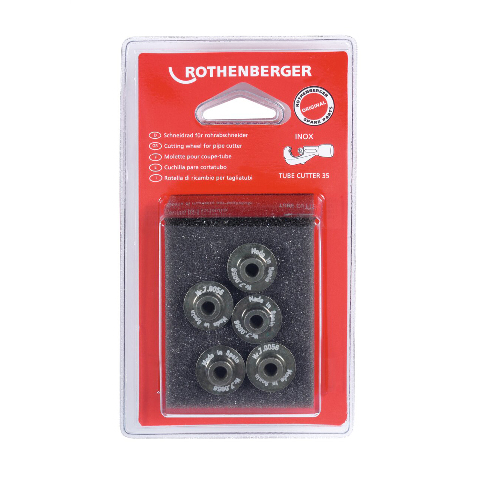 ROTHENBERGER Schneidrad für TC35, TC30 Pro, TC42XL, 5Stück - 070056D