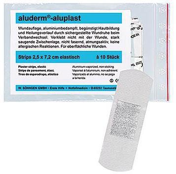 aluderm Pflasterstrip aluplast 1009178 2,5x7,2cm el. 10 St./Pack.