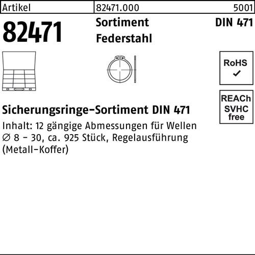 Sicherungsringsortiment DIN 471 925tlg. Federstahl 1 Stück