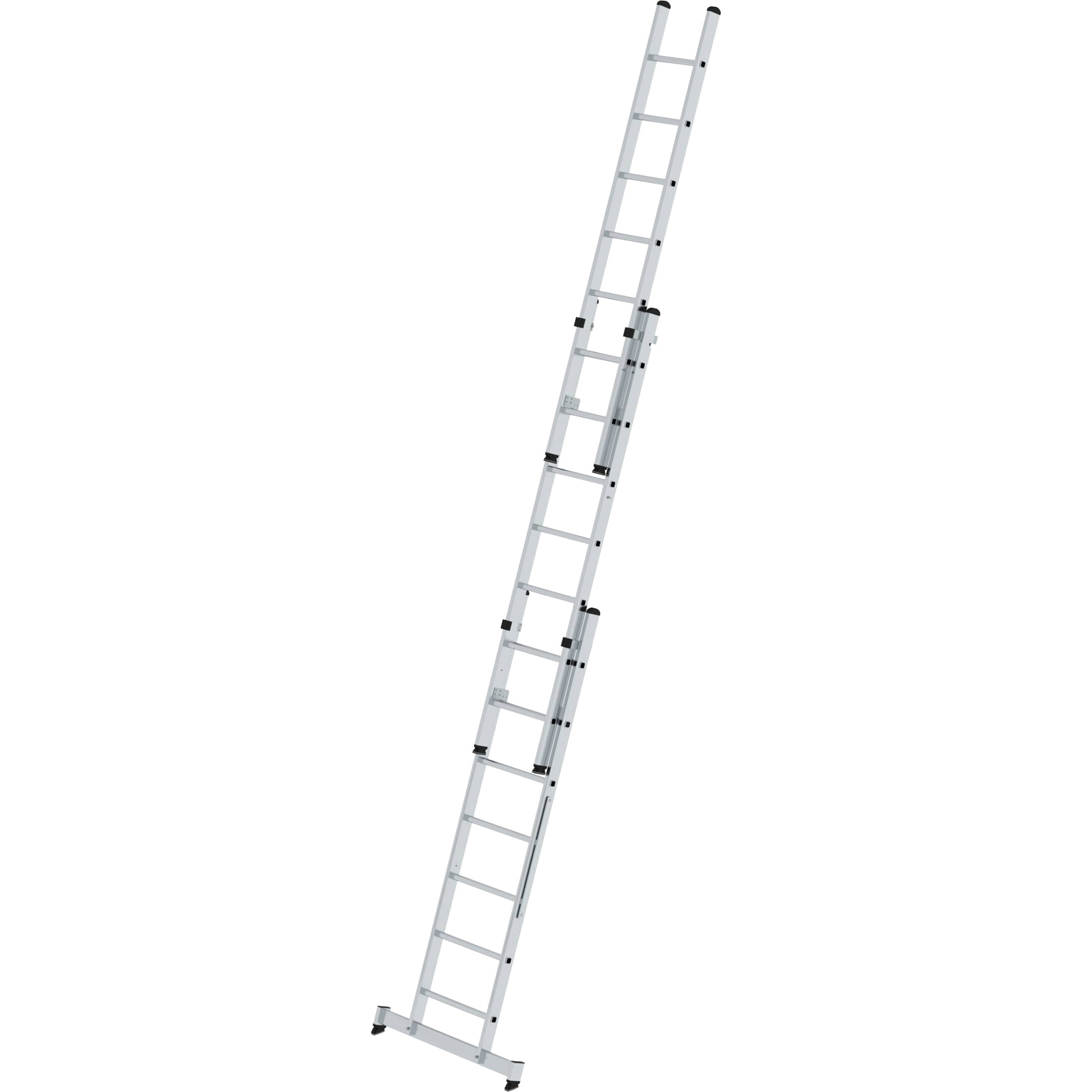 Günzburger Steigtechnik Mehrzweckleiter 3tlg. mit nivello-Traverse 3 x 9 Sprossen - 011108