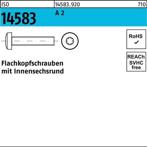 Flachkopfschraube ISO 14583 ISR M4x 10 A 2 1000 Stück