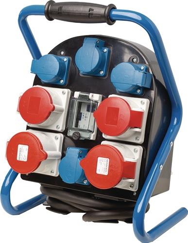 Kunststoffstandstromverteiler Einspeis-CEE-Stecker 400V/32A,5-polig