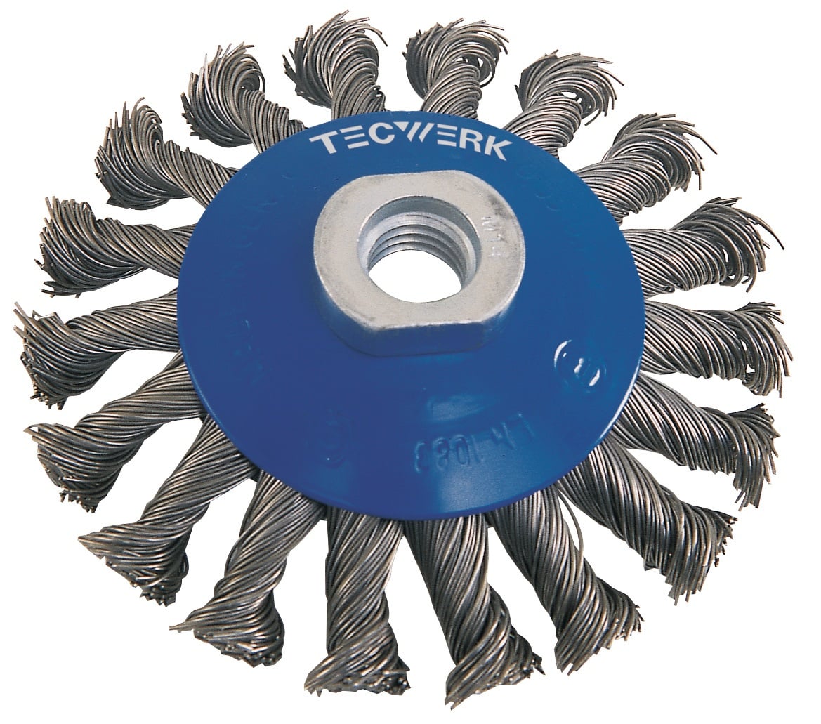 Kegelbürste D.115mm Drahtstärke 0,5mm STA 15mm 12500min-¹ TECWERK