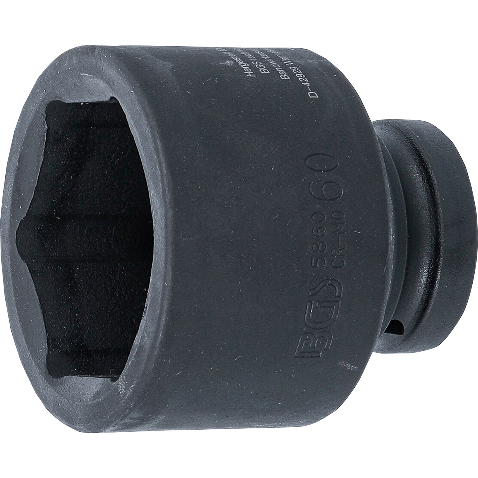 BGS Kraft-Steckschlüssel-Einsatz Sechskant Antrieb Innenvierkant 25 mm (1") SW 60 mm - 5860