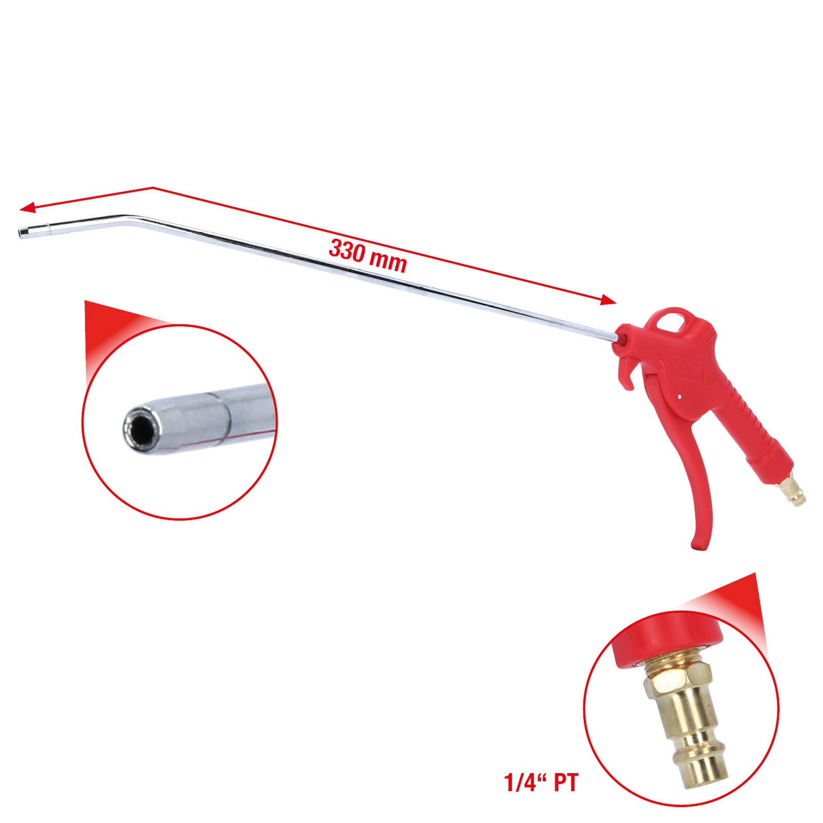 KS TOOLS Universal-Druckluft-Ausblaspistole 330 mm - 515.1903