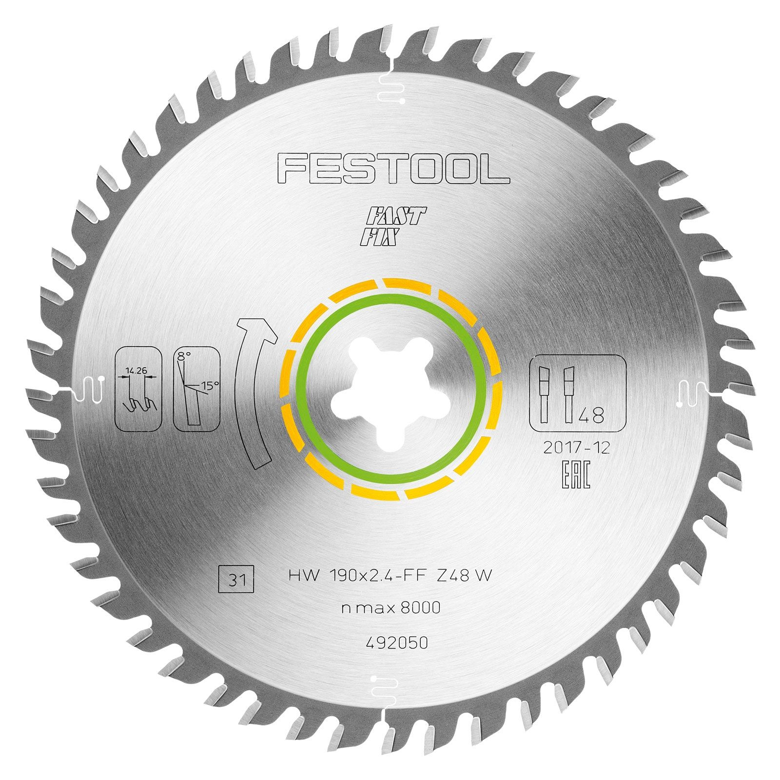 Festool Kreissägeblatt WOOD FINE CUT HW 190 x 2,4 FF W48 - 492050