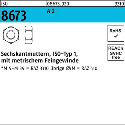 Sechskantmutter ISO 8673 M36x 1,5 A 2 5 Stück