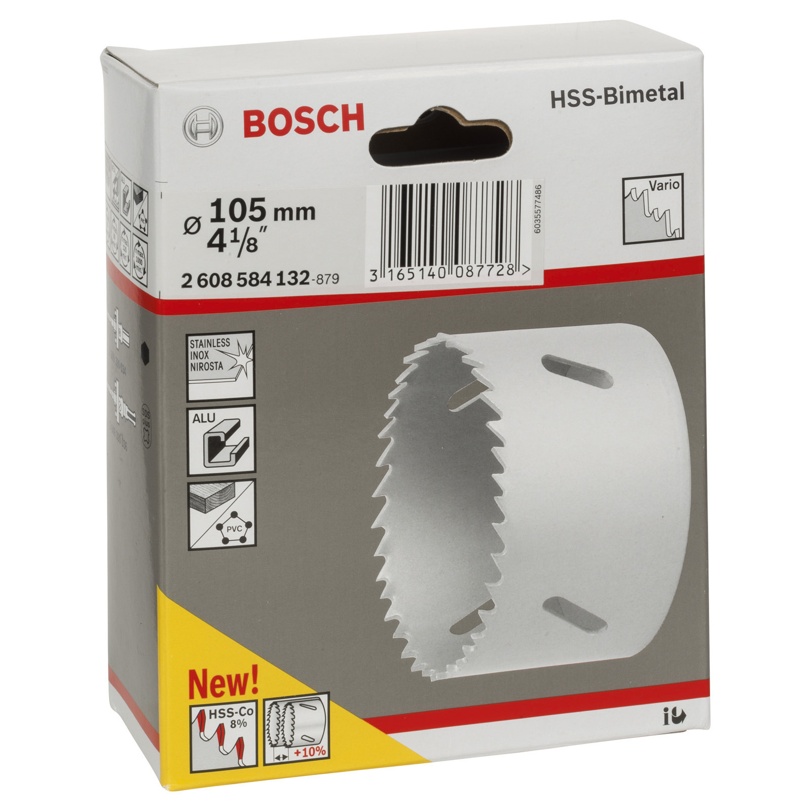 Bosch Lochsäge HSS-Bimetall für Standardadapter 105 mm 4 1/8" - 2608584132