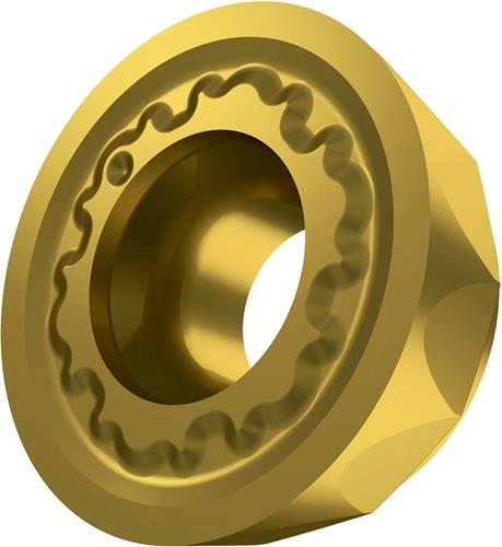 Fräswendeschneidplatte ISO RCMT 1204MOEN-R:M8330 D.4,4mm PVD beschichtet Gold
