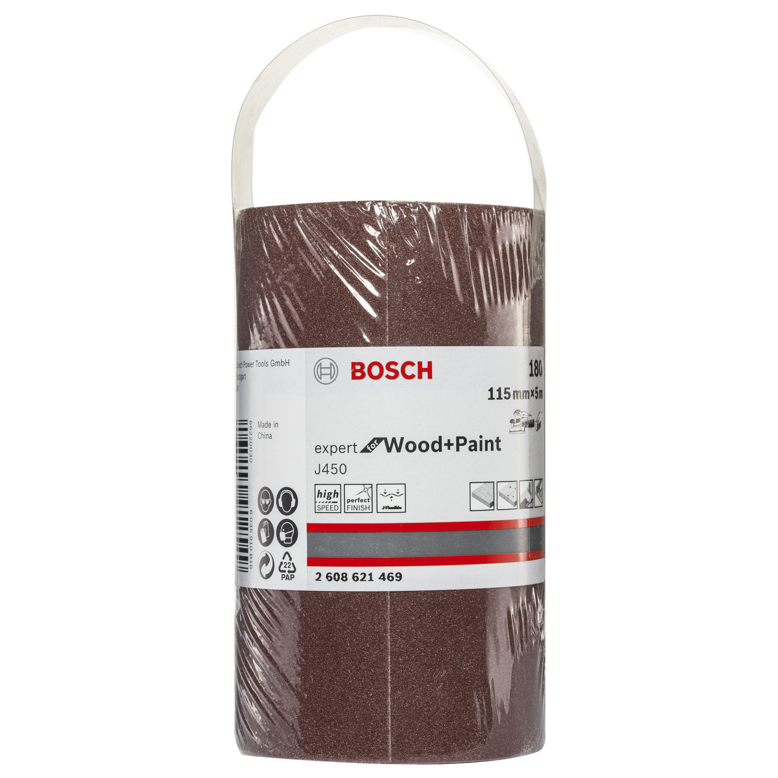 Bosch Schleifrolle J450 Expert for Wood and Paint 115 mm x 5 m 180 - 2608621469