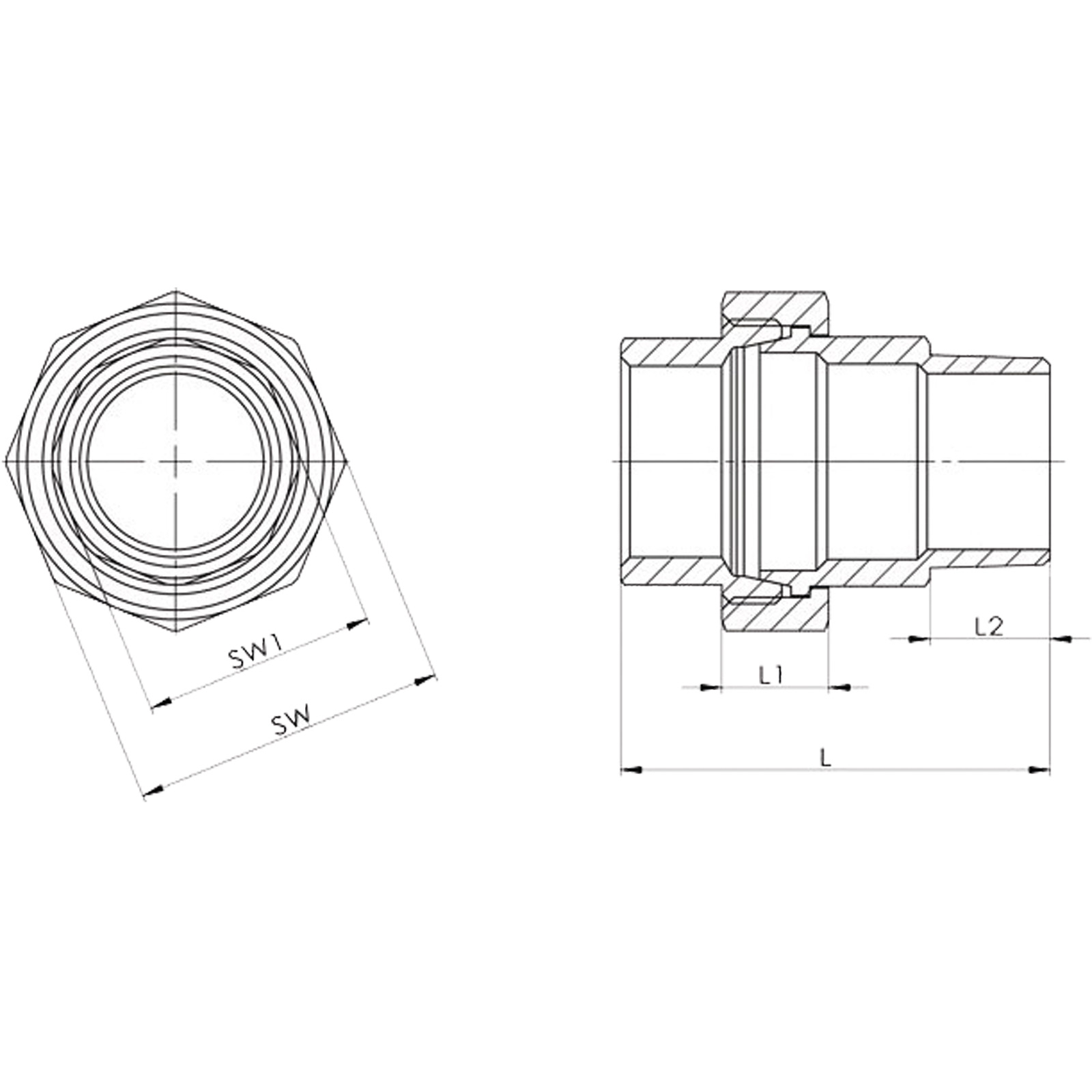 Springer Verschraubung EN 10226-1 NPS=1/2 ″ - 312A012T