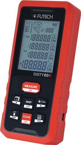 Laserentfernungsmesser DISTY 80 RED 0,05 b.80m ± 2mm IP 54 FUTECH