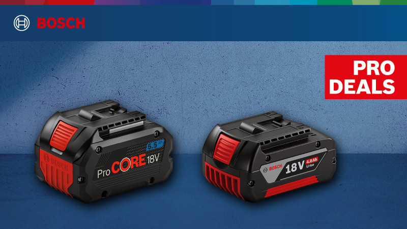 Bosch ProDeals – ProCORE18V Akkus im Aktionsangebot sichern