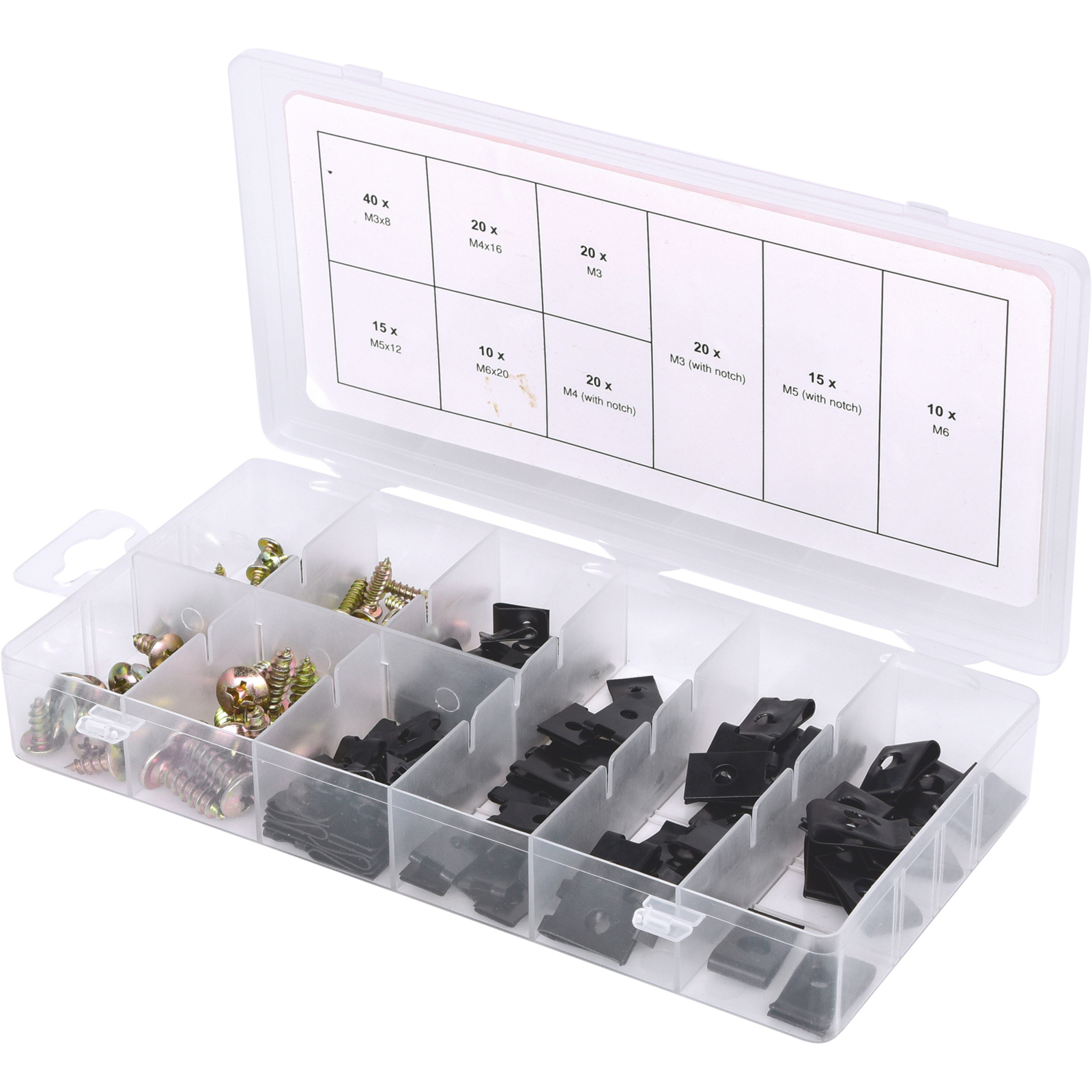 KS TOOLS Sortiment Karosseriemuttern & Schrauben 170tlg. - 970.0530