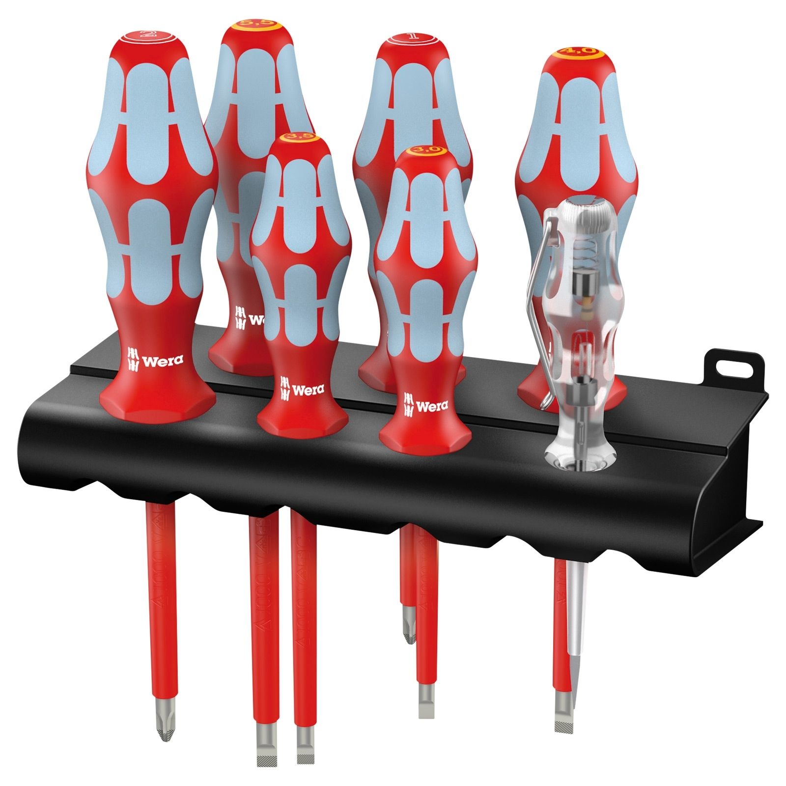 Wera S3160 i/7 Schraubendrehersatz, Edelstahl + Rack - 022728