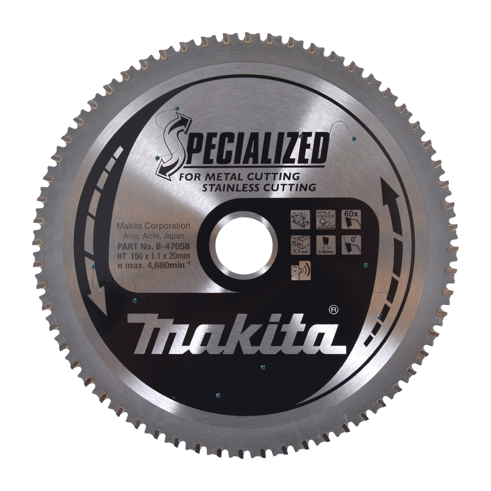 Makita Sägeblatt für INOX 150x20x60Z - B-47058