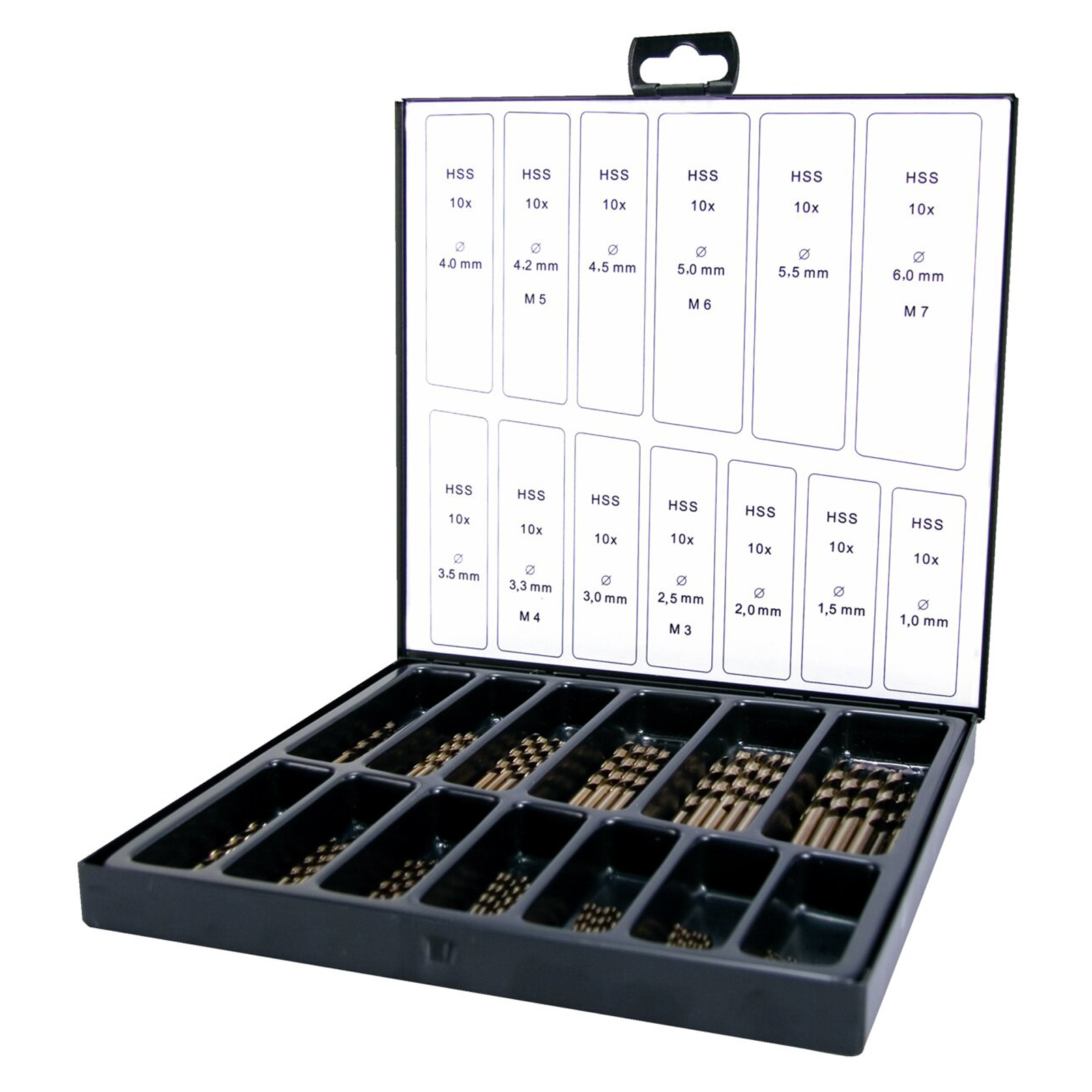 TERRAX by RUKO Spiralbohrer-Magazin DIN 338 Typ VA, HSSE-Co 5 - 70 tlg. (Magazin Stahlblech) - A215190